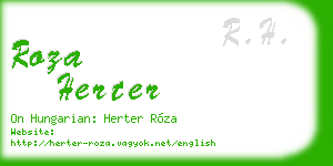 roza herter business card