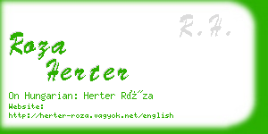 roza herter business card
